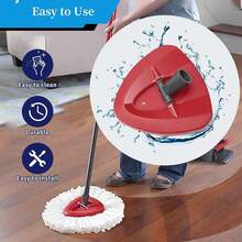 Spin Mop Replacement  Base Compatible With O-Cedar EasyWring 1-Tank System Mop Rotating Triangle Mop  Cover Replacement Rotating Mop Base Plastic Base For Spin Mop Accessories, Red - Mặc định - Xem 3