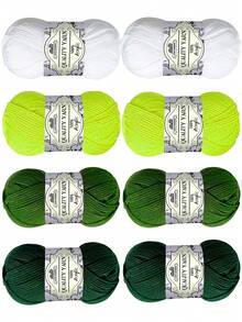 400g 8pcs/Set Colorful Knitting Yarn Kit, Suitable For Crochet And Handcraft Projects, Beginner Craft Gift - Soft Multicolor Yarn Set For Coasters, Bags, Blankets, Dolls, Sweaters And Scarves. Perfect For Valentine's Day, Halloween, Christmas And Other Holidays (50g Per Skein) - Multicolor - View 7