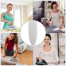 1 件装通用熨衣板罩，带弹性边缘，防污耐高温，加厚衬垫，熨斗隔热罩，适用于熨衣板、妇女节、旅行必备、婚礼回礼、Y2K、卧室、汽车配件、厨房装饰、母亲节礼物、卧室装饰、花园、夏季、海滩、旅行必备、房间装饰、软萌、毕业季 - 黑與白 - 查看 8