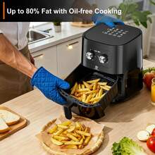 SUPERLEX Air Fryer, 8 Preset Mode Ovens, 5-Liter Cooking Oven, Temperature Adjustable Range 80-200°C, Built-In 60-Minute Timer Function, Non-Stick Inner Pot Design, Overheating Protection Mechanism, Automatic Power Off Function, Healthy Oil-Free, Low-Fat Cooking Support Automatic Delay Function, Is A Multi-Functional Cooking Oven - UK Plug(220-240V) - View 10