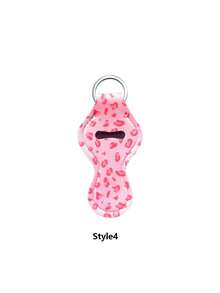 Lipstick Keychain Holder, Multi-Functional Lipstick Keychain Case, Clip-On Lipstick Holder, Women's Bag Accessory, Practical Gift, Leopard Print Lipstick Keychain Holder, Clip-On Lipstick Case, Stretch Lipstick Keychain Holder (Can Be Paired With Black Snap) - Multicolor - View 12
