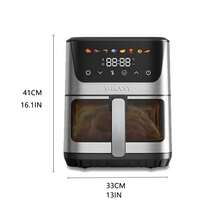 Freidora de aire de gran capacidad (8,5 litros), freidora de aire multifuncional, potencia de 2000 W, multicocina 7 en 1 con funciones de horneado, asado y fermentación. Diseño compacto, equipada con una pantalla táctil digital para satisfacer las necesidades gastronómicas de la familia. Fácil de limpiar, ideal para reuniones familiares, cocina saludable baja en grasas y preparación rápida de comidas. - Tipo de Enchufe A USA (110-127V) - Ver 3