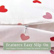 Elegant Comfort - Juego de 2 fundas de almohada ultra suaves con estampado floral, 1500 microfibra de calidad de hotel, cierre de sobre, 2 piezas, fundas de almohada estándar y Queen, color coral(Body Pillowcase Valentina) - Multicolor - Ver 3