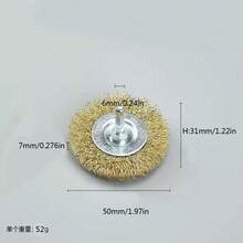 1pc Rotary Tool Brass Wire Brush Set, Flat Brush, Bowl Brush, End Brush, Polishing Tool - Multicolor - View 14