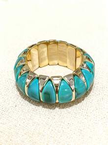 1 pieza Pulsera con cuentas de estilo bohemio para mujer, para uso diario - Burdeos - Ver 5