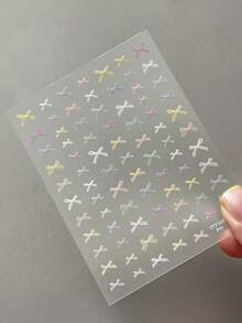 1片5D立体蝴蝶美甲贴纸，彩色3D自粘DIY美甲贴花 - 美甲用品及配件，适合女孩和女士 - 适合秋冬季圣诞节美甲，居家美甲沙龙美甲 - 彩色 - 查看 6
