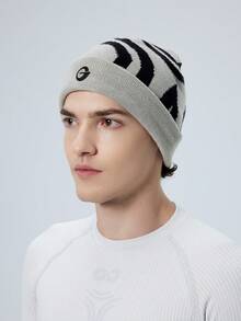 Berretto lavorato a maglia unisex, cappello da ciclismo/sci da esterno antivento e caldo, adatto per autunno/inverno - Multicolore - Visualizzare 5