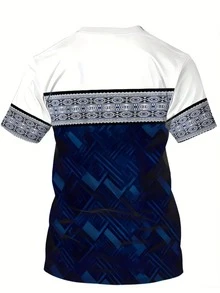 Men's Fashion Digital Print 3D Short Sleeve T-Shirt - Multicolor - View 2