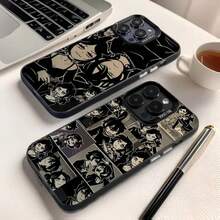 Funda de Teléfono El Ataúd de Andy y Leyley para 17,16,15,14,13,12,11,Pro,Max,Plus, Antigolpes Negra Mate Dura - Z6 - Ver 3