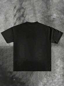 Valley Dreams See The Destruction Men's Retro 220g Cotton T-Shirt, Printing Grunge Style, Street Clothes,Christianity Clothing, Large T-Shirt,  Jesus Shirt,Graphic Y2K Shirt, T-Shirt, Christian Clothes ,Gothic Pun - 黑色 - 查看 2