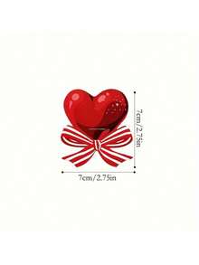 20 pièces Emballages de sucettes en forme de cœur pour la Saint-Valentin avec nœud, supports de sucettes DIY, cartes de décoration d'emballage de bouquet, cartes d'insertion de bonbons avec nœud, étiquettes de cadeaux de bonbons pour la Saint-Valentin, enveloppes en papier à motif de cœur mélangé, convient pour les mariages et les fêtes romantiques - Multicolore - Voir 13