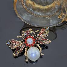 1 szt. Elegancka broszka w kształcie motyla z kryształkami górskimi i sztucznymi perłami, uniwersalna ozdoba dla kobiet, idealna na prezent na Dzień Matki, Boże Narodzenie, sukienki imprezowe - Motyl - Zobacz 7