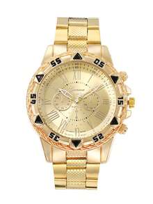1pc New Arrival Men's Watch, Quartz Watch With Faux Chronograph Dial, Stylish And Sporty Large Dial - Multicolor - View 8