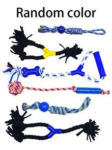 Dog Rope Toy – 4 Packs Of Puppy Rope Toys For Chewing, Tug-Of-War, And Fetch – Durable Dental Chew – Dog Teething Aids - Multicolor - View 3