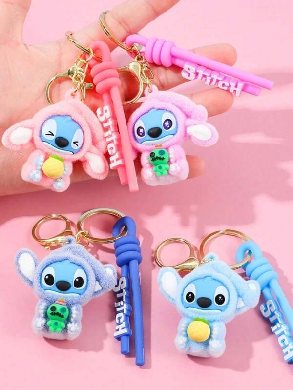 [Stitch Keychains] 1pc Toys Keychian Anime Stitch Eat Something Before Sleep Series Pendant Women Car Keyring Kid Birthday Gift Figurine Pendants, Keychains, Figurine With Pendants, Backpack Pendants, Gifts, Key Chains, Key Strings, Bag Pendants, Accessories
