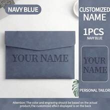 Customized Engraved A4 Document Folder - Magnetic Closure, Waterproof Faux Leather Material, Large Capacity, Suitable For Business Office Storage, Ideal For Exams And File Storage, Also A Perfect Personalized Gift For Birthday, Christmas, Men's Day, Women's Day - Multicolor - View 11