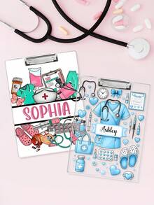 Custom Nurse Scrubs Clipboard-13styles. Personalized Nurse Gift, Nurse Appreciation Week Gift, CNA Gifts, Medical Assistant Clipboard, Medical Gift Ideas - Multicolor - View 7
