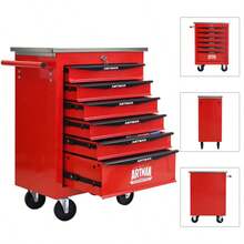 Double Door Clapboardl Multifunctional Tool Trolley - Black & Red (BLAK&RED) - Multicolor 12 - View 7