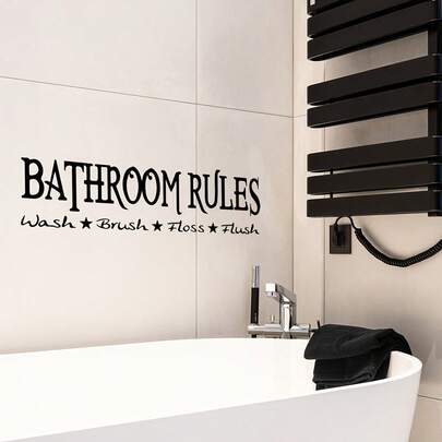 1 pieza Pegatinas de pared con mariposas y flores para el baño, pegatinas para inodoro, decoración de pared autoadhesiva y extraíble para el baño, 48 * 22cm/18.9 * 8.6in