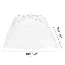 Cubierta de Comida Paraguas Plegable de Comida para el hogar Cubierta de Comida de Malla Lavable Tienda de mosquitera Antideslizante Gadgets de Cocina - como en la foto - Ver 3