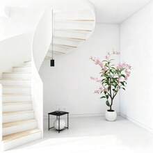 4FT Indoor Artificial Trees For Home Decor, Outdoor Pink Fake Flowers, Fake Plants, Bonsai Tree, Model Trees, Faux Tree For Living Room Bedroom Study Office Hotel Lobby Wedding Decor Commercial Venues - Pink - View 6
