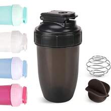 D.Y.A 16oz Shaker Bottle,Leak Proof Sports Shaker Cups For Protein Shakes,Shaker Bottle For Pre Workout And Travel To Go, & Easy Clean, Light Blue - 黑色 - 查看 2