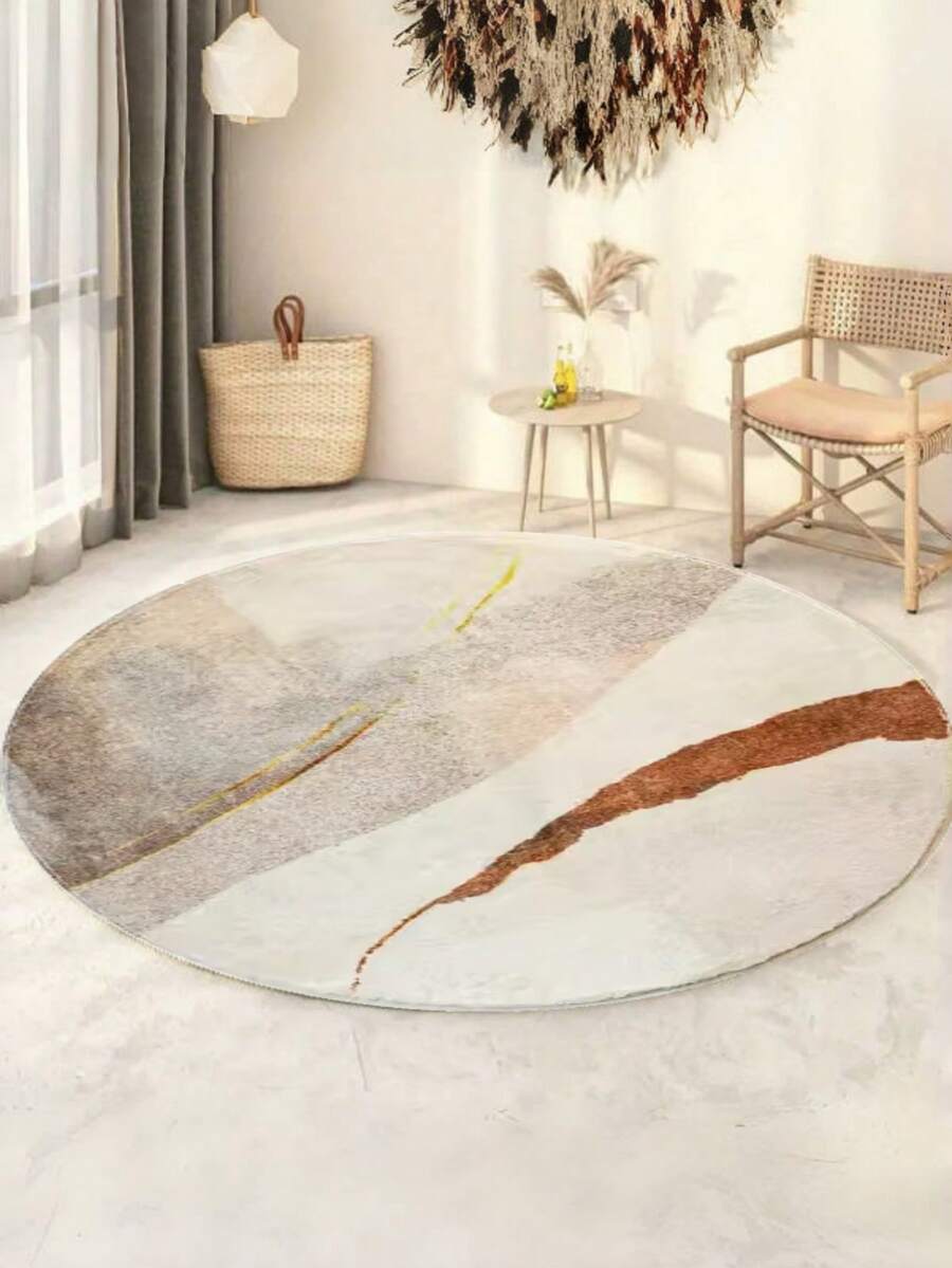 1 tấm thảm trải sàn nghệ thuật đường nét tối giản hiện đại, thảm len giả có thể giặt được, mềm mại và thoải mái, thích hợp cho phòng khách, phòng ngủ, phòng ăn - sử dụng trong nhà, thảm trải sàn phòng ngủ, thảm phong cách hiện đại, thảm trang trí nhà cửa, trang trí ngày lễ - Nhiều màu - Xem 1