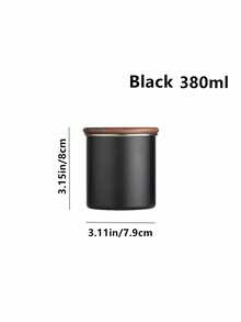 1个复古咖啡粉密封罐，咖啡豆防潮储物罐，抹茶储物罐，花草茶柠檬片储物罐，糖果巧克力豆储物罐，304不锈钢咖啡豆密封储物罐，户外露营咖啡豆储物罐，小型干货密封储物罐，黑色，银色，380毫升，500毫升 - 彩色 - 查看 12