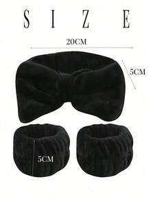 16pcs Bowknot Coral Fleece Headband Set For Washing Face, Cute Headband, Wrist Band And Plush Hair Tie With Flower Hair Clip For Women Accessories Home Bathroom Decor Fall Decor Back To School Hair - Multicolor - View 9