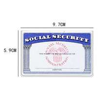 2025 New Style Social Security Card Sleeve Hard Card Sleeve Card Film Protective Cover PVC Transparent Driver's License Sleeve Business Card Sleeve Student Medical Card Sleeve Waterproof - trắng - Xem 6