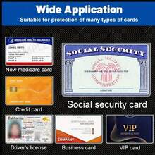 2025 New Style Social Security Card Sleeve Hard Card Sleeve Card Film Protective Cover PVC Transparent Driver's License Sleeve Business Card Sleeve Student Medical Card Sleeve Waterproof - trắng - Xem 7
