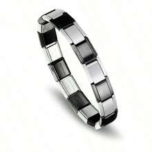 Valentine's Day1pc Fashionable Punk Style Square Elastic Splicing Bracelet Choice Women Wife Girlfriend Close Friends - Bracelet - View 2