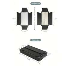 Luz cuadrada LED portátil con clip, ajustable a 3 temperaturas de color RGB, adecuada para teléfono inteligente o computadora, ideal para estudio fotográfico y transmisión en vivo