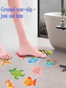 10片装防滑贴纸/防滑垫/浴室贴纸，采用透明PEVA材质，适用于浴缸和淋浴房地面，防滑垫