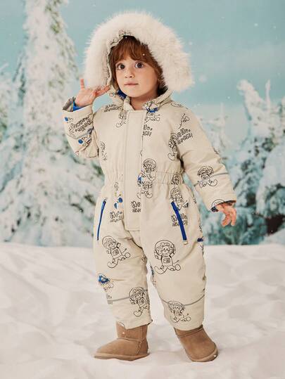 mini bala Barn "True Plush" 3-i-1 dunsnöoverall vinter 2025, avtagbar varm design