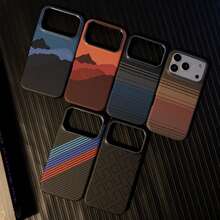 Phone Case Transparent Magnetic Phone Case Magnetic Climber Carbon Fiber Kevlar Texture Suitable For IPhone 17 Pro Max Men Apple 16 Phone Case New 13 Premium 14 Matte 15 Anti-Fingerprint 16 Pro Shockproof 17 - 免費試用 - 查看 4