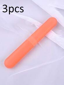 1/3/5pcs Toothbrush Case, Mixed Portable Toothbrush Set, Toothbrush Storage Box, Hygiene Care, Outdoor Supplies, Random Color, Suitable For Travel, Toothbrush Case, Travel Hiking Camping Protective Cover, Suitable For Outdoor Travel And Home Bathroom Storage Accessories, Home Small Tools, School Supplies - Multicolor - View 13