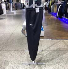 Nike 男士新款保暖内衬运动裤，宽松抽绳腰针织裤 - 黑色 - 查看 1