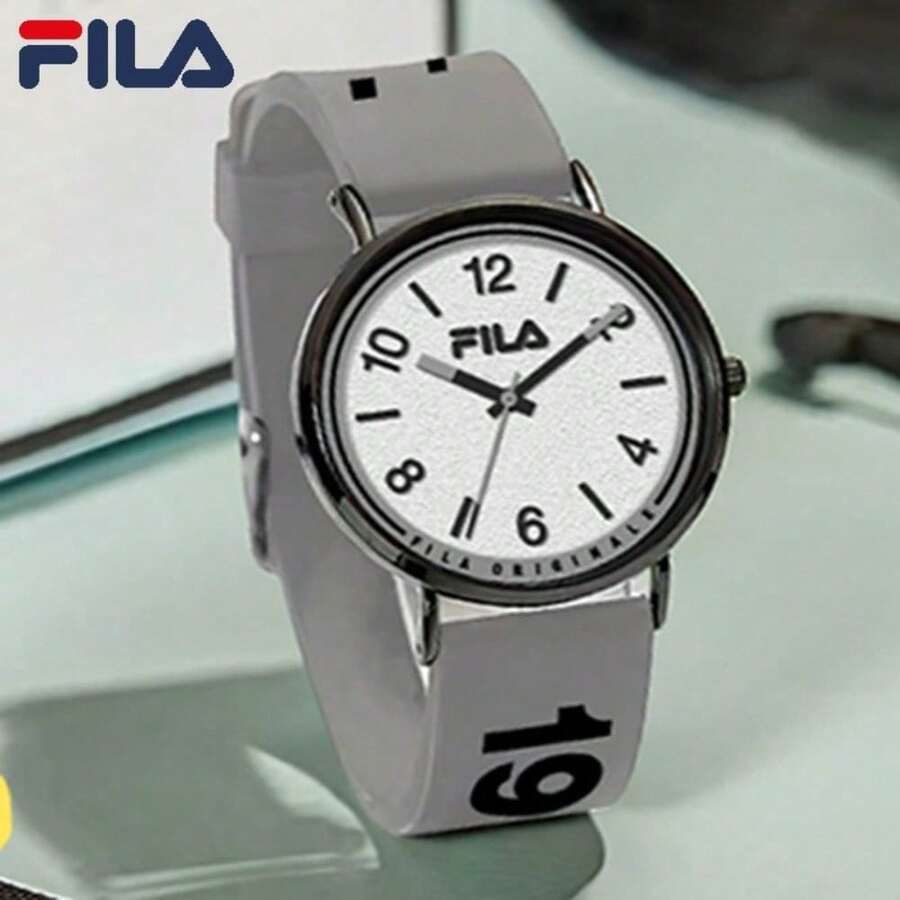 FILA Ultra-Thin Watch 8mm, Gray Silicone Rubber Strap, 42mm Modern Minimalist Watch For Men, Quartz Movement - one-size - View 1