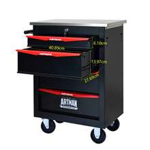 Double Door Clapboardl Multifunctional Tool Trolley - Black & Red (BLAK&RED) - Multicolor 2 - View 7