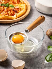 1 pieza Juego de utensilios de cocina de madera de palo de rosa, pelador de acero inoxidable, rallador de queso, cortador de pizza, utensilios de hornear - Multicolor - Ver 7