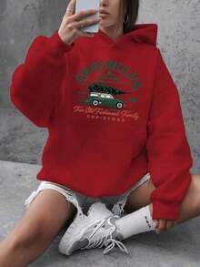 Women'sSizeChristmasFamilyPrintHoodieSweatshirt-'sFavoriteVacationMode&NationalLampoon'sLogoDesign,CozyWinterPulloverWithPockets,CasualMovie-ThemedOutfit(Iconic1989VanGraphic)Women'sGraphicHoodieUnisexPlusSizeSweatshirtsHoodies - Đỏ - Xem 4