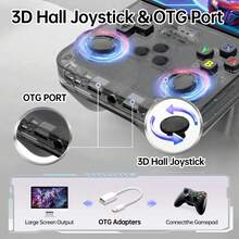 R36S Retro Handheld Game Console, 3.5 Inch IPS Screen, 64GB Memory, Over 30,000 Games, Based On LINXU Open Source ARKOS, 3500mAh Battery (Dark Blue) - Black - View 5