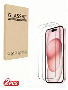 Bộ 2 miếng dán màn hình 6.9 inch tương thích với iPhone 17, 16 Pro Max, 16 Pro, 16e, 16, 16 Plus, 15 Pro Max, 15, 15 Pro, 15 Plus, 14 Pro Max, 14, 14 Plus, 14 Pro, 13 Pro Max, 13, 13 Pro, 12 Pro Max, 12, 12 Pro, 11, 11 Pro Max, 11 Pro, XS, XS Max, Bảo vệ độ nét cao, Kính cường lực siêu trong, Độ cứng 9H, Phim kính cường lực trong suốt độ nét cao, Miếng dán màn hình, Tương thích với ốp lưng điện thoại - Trong sáng - Xem 18