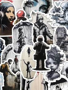 50 Stücke Retro Straßen Graffiti Stil Aufkleber für Urlaubsparty Dekoration, Schulanfang, Klassenprämie, Geburtstagsgeschenk, Skateboard, Gepäck, Fahrrad, Roller, Gitarre, Zeitplanbuch, Wasserflasche, Aufkleber - Material: PVC, Muster: Cartoon, Farbe: Gemischt, Oberflächenempfehlung: Kunststoff, Glas, Metall, Keramik, Montagetyp: selbstklebend, Wiederverwendbarkeit: Einmalgebrauch, Form: Unregelmäßig, Markenname: YWWBLD