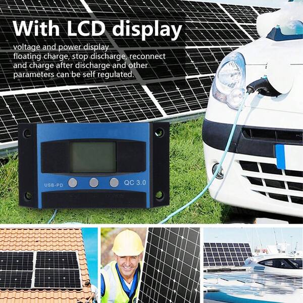 Controlador de carga solar MPPT de 30 A con pantalla LCD, doble USB, múltiples modos de control de carga, controlador solar MPPT de 12 V y 24 V, pantalla LCD autoadaptativa, regulador universal para paneles solares de 30 A, múltiples protecciones y alta estabilidad.