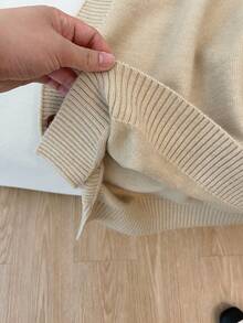 Cozy Cuff Sweater Vest - Soft, Sleeveless, Solid Color Knit Vest For Spring And Fall, Comfortable Casual Women's Wear For Everyday Wear