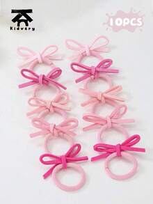 10个/包迷你蝴蝶发圈，适合女孩，适合细软发质，弹性好，可爱公主风，日常百搭，简约可爱，Kidvery