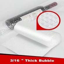 Bubble Cushioning Wrap Rolls, 3_16" X 12" X 72' Ft Total [2 Rolls Of 36 Feet] Perforated Every 12", 20 Fragile Stickers For Packaging, Shipping, Mailing - ColorC - 查看 3