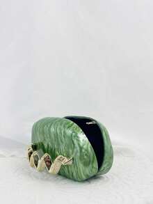 Elegant Women's Acrylic Starry Sky Shoulder Chain Bag, Party Dress Clutch, European & American Style Mini Makeup Bag, Bridal Small Handbag - Green - View 4